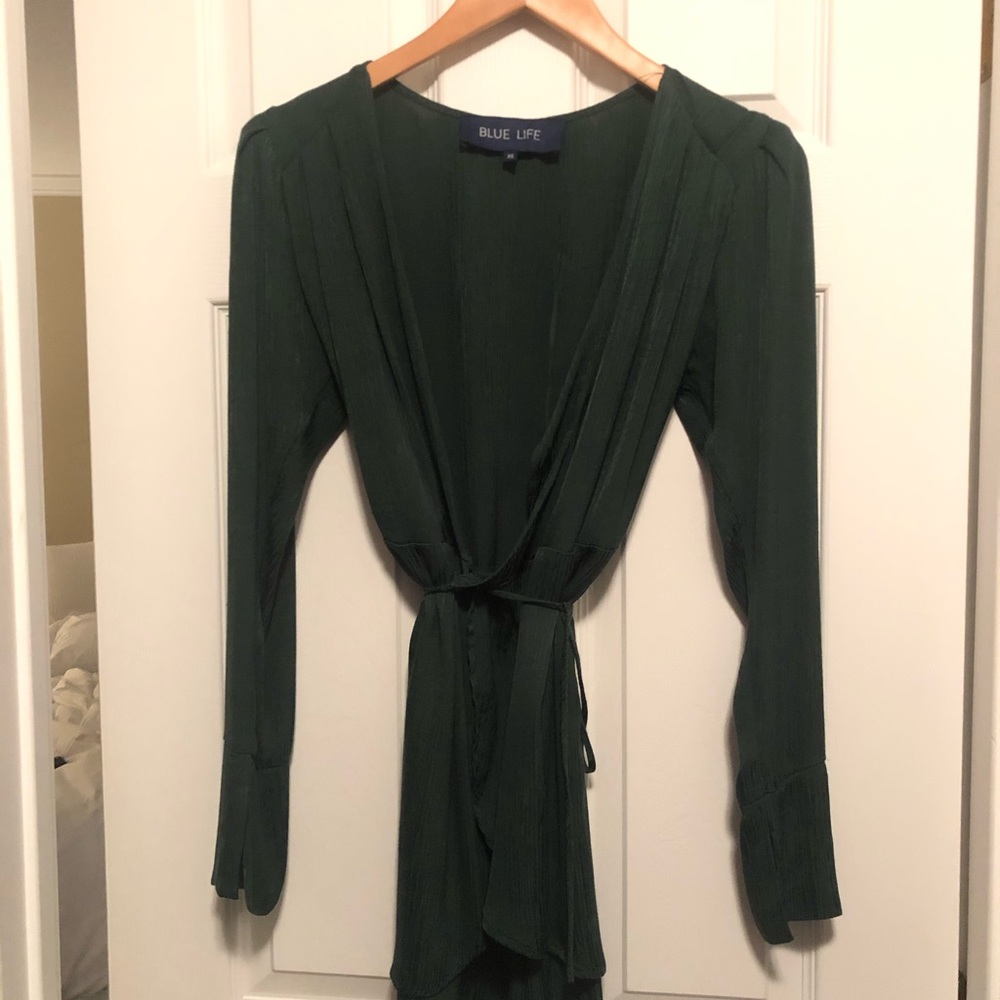 Blue life wrap dress